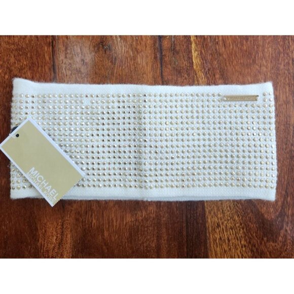 Michael Kors Women's Studded Headband Wrap Ear Warmer Gold NWT - Picture 1 of 8
